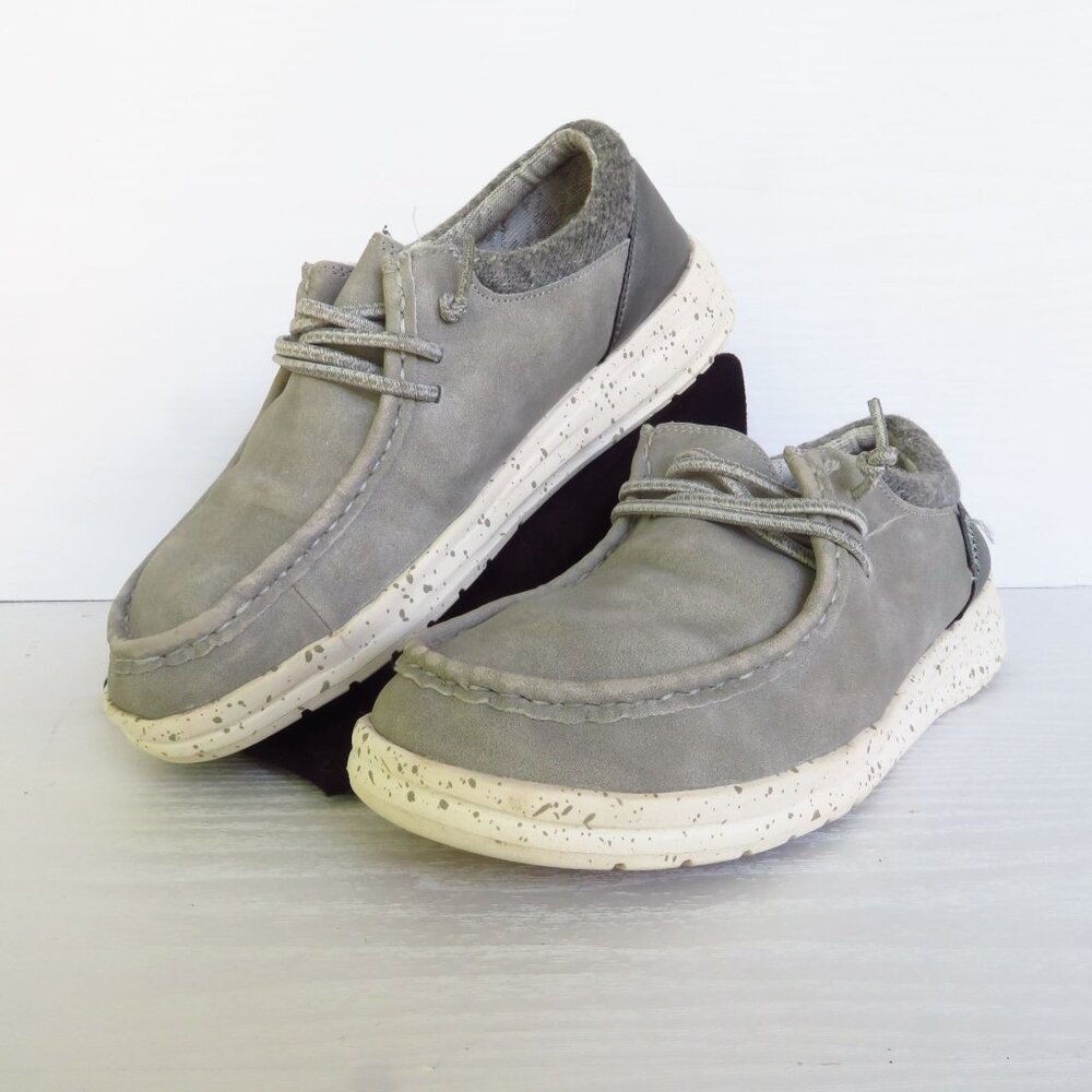 Hey Dude Polly Slip On Shoes Women's Size 6 Gray Loafers Casual Sneakers